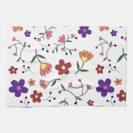 patroon bloemen- theedoek