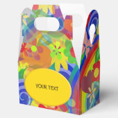 Patroon: bloemvermogen + jouw tekst bedankdoosjes (Geopend)