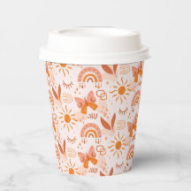 Patroon Boho Bohemian Sunshine vlinders