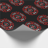 Patroon brandbluspennen cadeaupapier (Hoek)