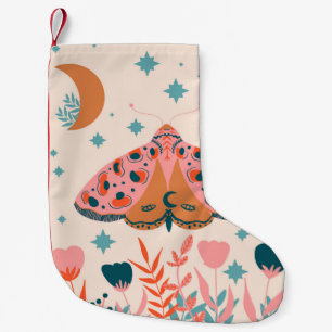 patroon Bright Folk art Moths Kleine Kerstsok