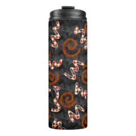 patroon bruin thermosbeker