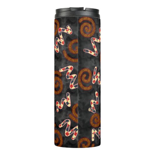 patroon bruin thermosbeker (Achterkant)