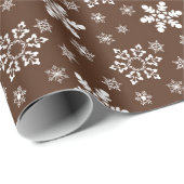 Patroon bruine/witte neusvlokken cadeaupapier (Rol Hoek)