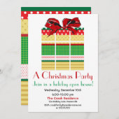 Patroon Cadeau Vakantie Uitnodiging (Voorkant / Achterkant)