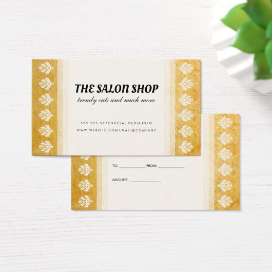   Patroon Cadeaucertificaat Visitekaartje (Bureau)