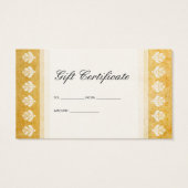   Patroon Cadeaucertificaat Visitekaartje (Achterkant)