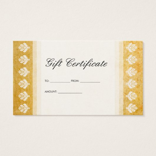   Patroon Cadeaucertificaat Visitekaartje (Achterkant)