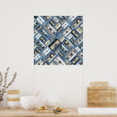 patroon cassetteband poster (Keuken)