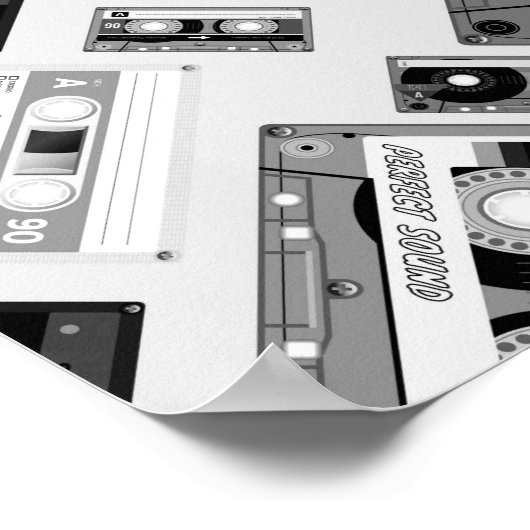 patroon cassetteband poster (Hoek)