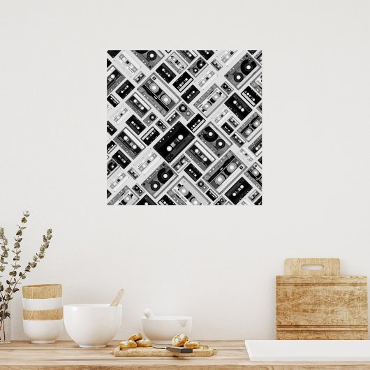 patroon cassetteband poster (Keuken)