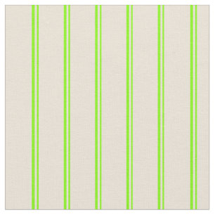 Patroon Chartreuse en Bisque Stripes/Lines Stof