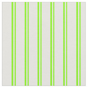 Patroon Chartreuse en White Lines/Stripes Stof