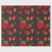 patroon chocolade en aardbeien cadeaupapier (Vlak)