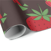 patroon chocolade en aardbeien cadeaupapier (Rol Hoek)