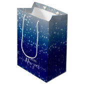 Patroon Christmas Star Gift Bag Medium Cadeauzakje (Voorkant Gekanteld)