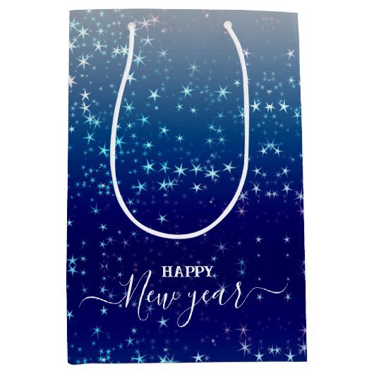 Patroon Christmas Star Gift Bag Medium Cadeauzakje (Voorkant)