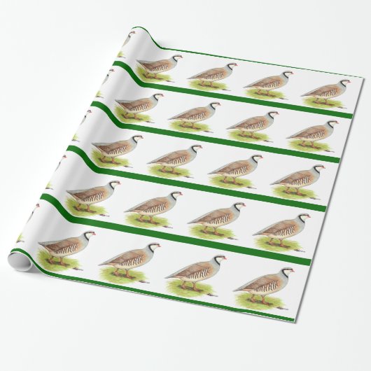 Patroon: Chukar Cadeaupapier (Uitgerold)