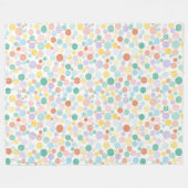 Patroon Circle Fleece Deken – Kleurrijke Stippen (Voorkant (Horizontaal))