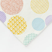 Patroon Circle Fleece Deken – Kleurrijke Stippen (Hoek)