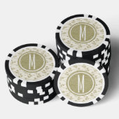 Patroon Cirkel 1 Mono - 4 Poker Chips (Opstapeling)