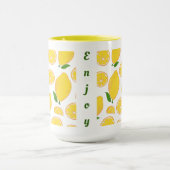 Patroon citroen fruit Koffie Mok (Midden)