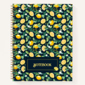 Patroon Citrus citroen spiraal Notitieboek (Voorkant)