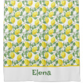 Patroon citrus geel groen douchegordijn (Voorkant)