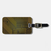 Patroon computercircuit bagagelabel (Voorkant horizontaal)