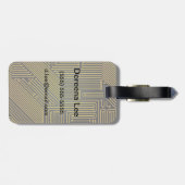 Patroon computercircuit bagagelabel (Achterkant horizontaal)