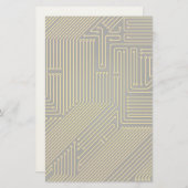 Patroon computercircuit briefpapier (Voorkant / Achterkant)