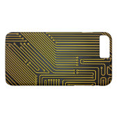 Patroon computercircuit Case-Mate iPhone case (Achterkant (Horizontaal))