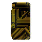 Patroon computercircuit incipio iPhone portemonnee hoesje (Voorkant Agenda)