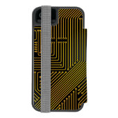 Patroon computercircuit incipio iPhone portemonnee hoesje (Agenda Achterkant)
