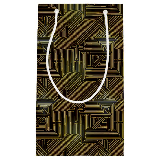 Patroon computercircuit klein cadeauzakje (Voorkant)