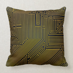 Patroon computercircuit kussen