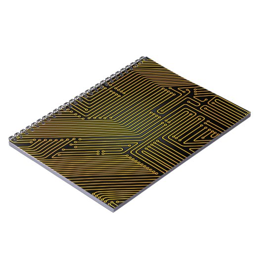 Patroon computercircuit notitieboek (Linkerzijde)
