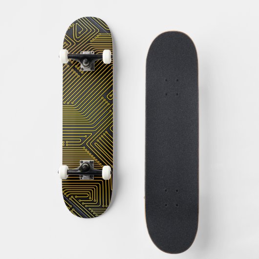 Patroon computercircuit persoonlijk skateboard (Voorkant)