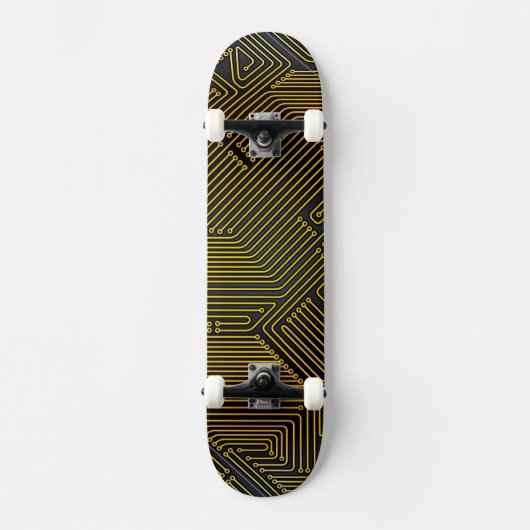 Patroon computercircuit persoonlijk skateboard (Voorkant)