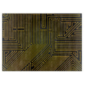Patroon computercircuit snijplank (Voorkant)