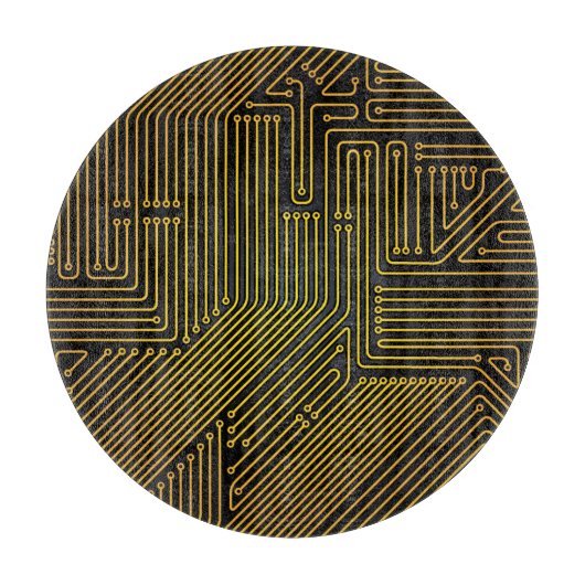 Patroon computercircuit snijplank (Voorkant)