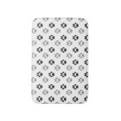 Patroon Cute Black and White Paw Prints Badmat (Voorkant Verticaal)
