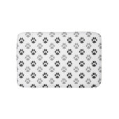 Patroon Cute Black and White Paw Prints Badmat (Voorkant)