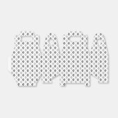 Patroon Cute Black and White Paw Prints Bedankdoosjes (Uitgevouwen)