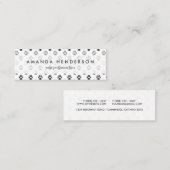 Patroon Cute Black and White Paw Prints Mini Visitekaartje (Voorkant / Achterkant)