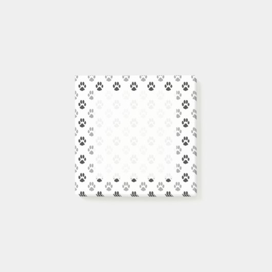 Patroon Cute Black and White Paw Prints Post-it® Notes (Voorkant)