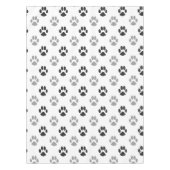 Patroon Cute Black and White Paw Prints Tafelkleed (Voorkant)