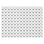 Patroon Cute Black and White Paw Prints Tafelkleed (Voorkant (Horizontaal))