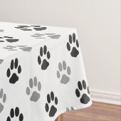 Patroon Cute Black and White Paw Prints Tafelkleed (Voorbeeld)