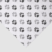 Patroon Cute Black and White Paw Prints Tissuepapier (Detail)